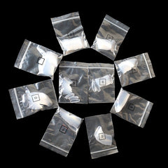500pcs Press - On False Nails – Clear & Natural ABS Acrylic Tips (10 Sizes) - Charms
