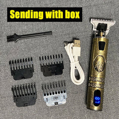 T9 Electric Hair Clipper – LCD Display, USB Rechargeable, Precision Trimmer - Charms