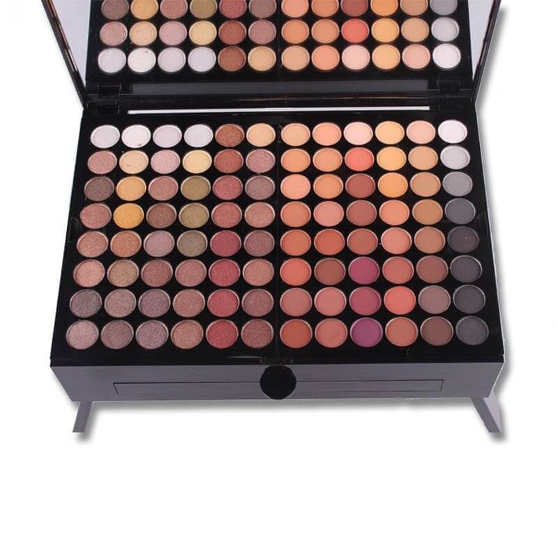 180 color eyeshadow palette open with 180 richly pigmented shades for versatile makeup looks.