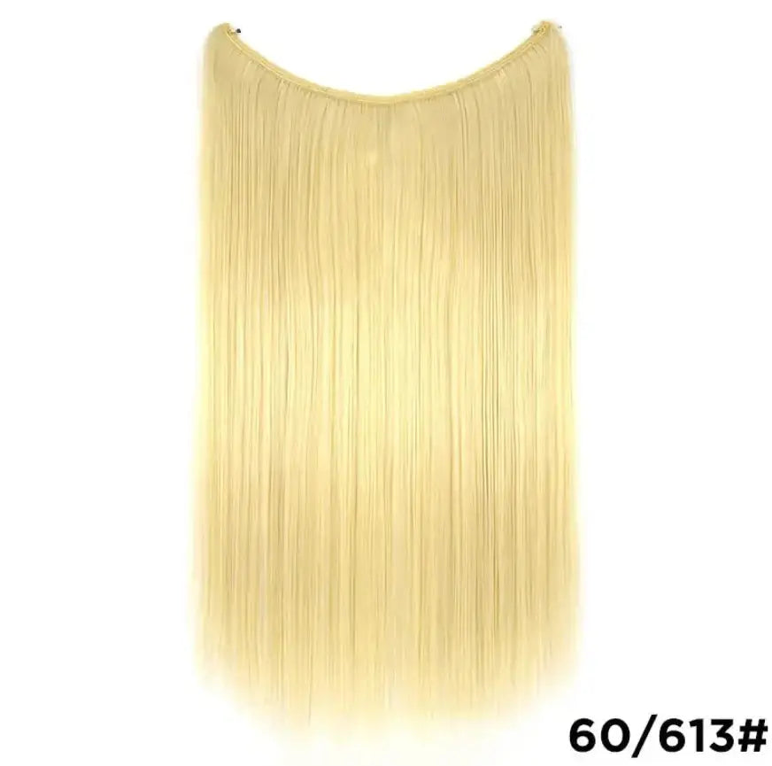 22" Invisible Wire Hair Extensions – Silky Straight - Charms
