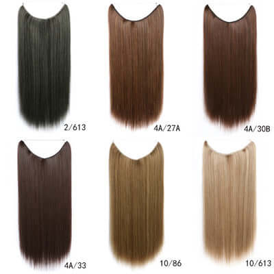 22" Invisible Wire Hair Extensions – Silky Straight - Charms