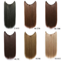 22" Invisible Wire Hair Extensions – Silky Straight - Charms