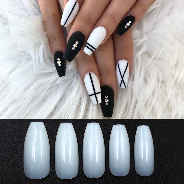 500pcs Press - On False Nails – Clear & Natural ABS Acrylic Tips (10 Sizes) - Charms