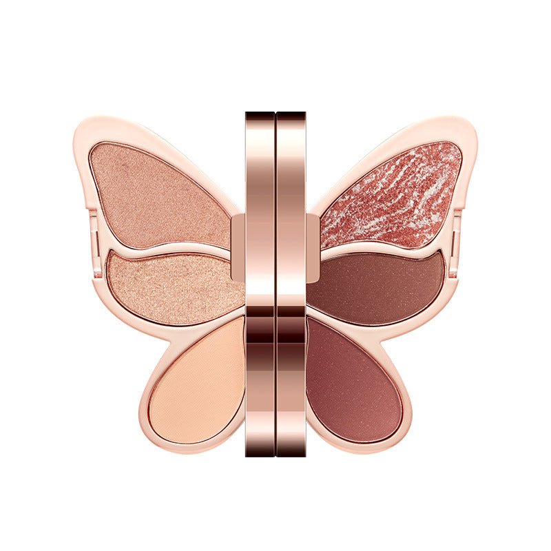 6 - Color Butterfly Eyeshadow Palette – Glitter, Matte & Pearl Finishes - Charms