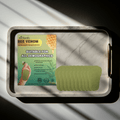 Detox foot patch pack displayed on a tray, featuring bee venom and appropriate for all demographics.