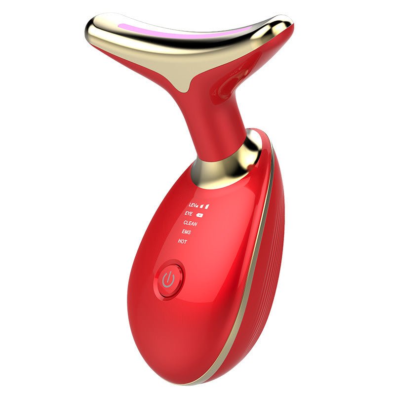 EMS Thermal Neck Lifting And Tighten Massager Electric Microcurrent Wrinkle Remover - Charms