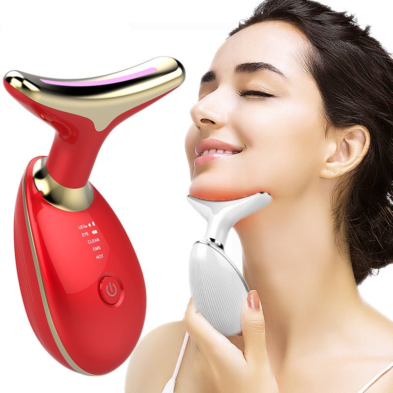 EMS Thermal Neck Lifting And Tighten Massager Electric Microcurrent Wrinkle Remover - Charms