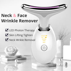 EMS Thermal Neck Lifting And Tighten Massager Electric Microcurrent Wrinkle Remover - Charms
