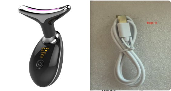 EMS Thermal Neck Lifting And Tighten Massager Electric Microcurrent Wrinkle Remover - Charms