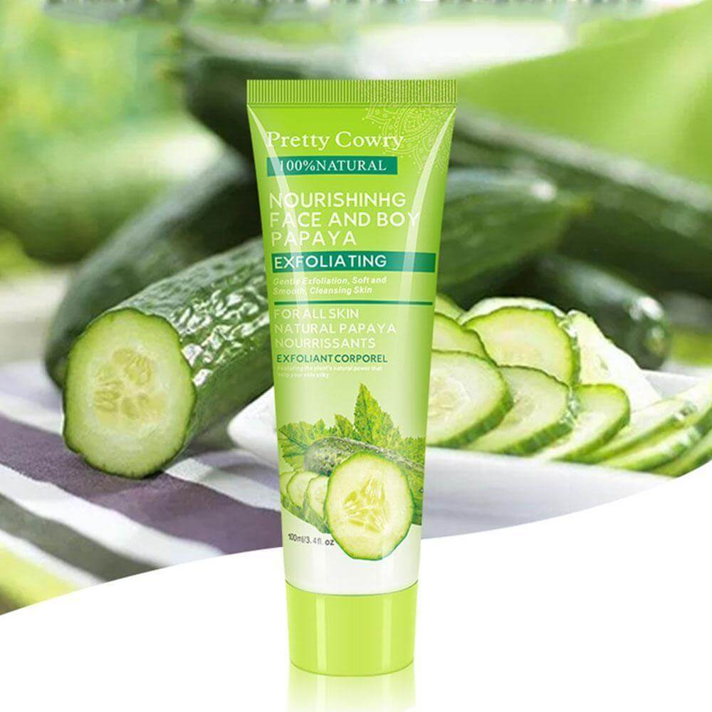 Exfoliating Gel Cleanser – Smooth & Refresh Skin with Cucumber, Coconut & Papaya - Charms