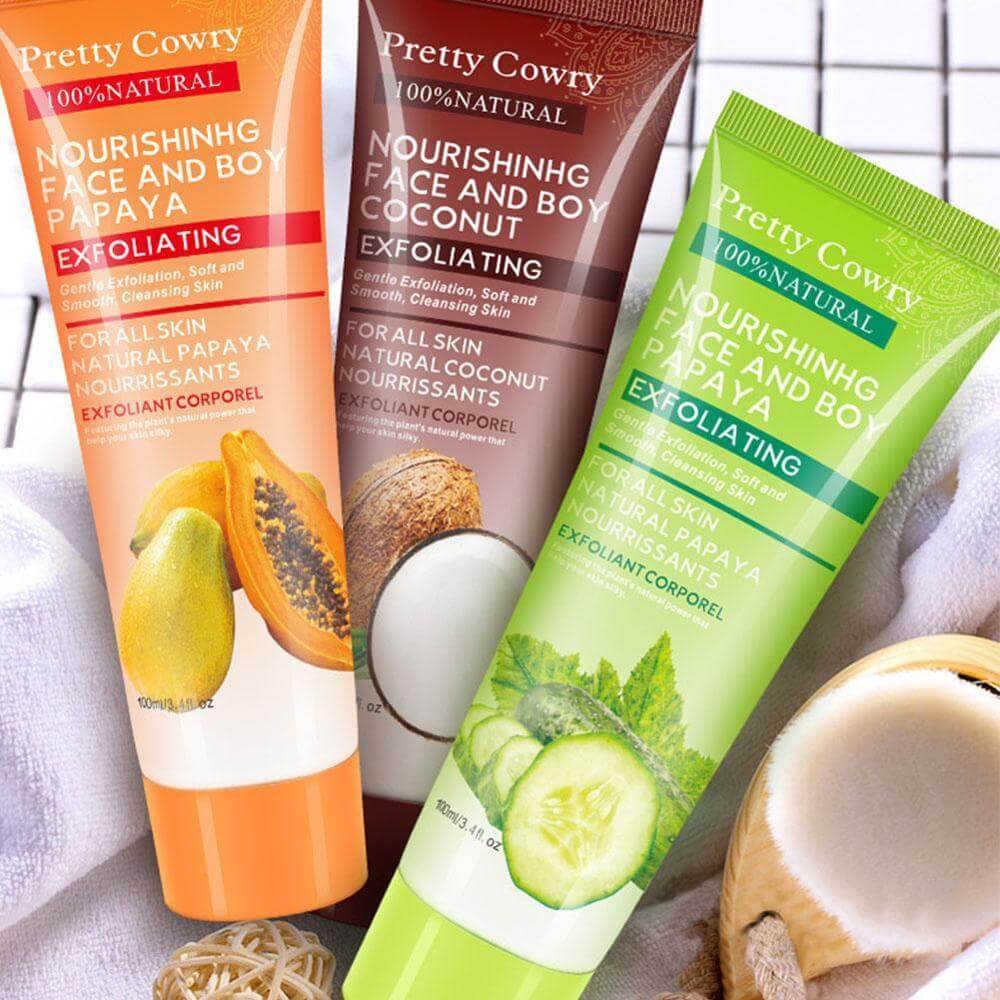 Exfoliating Gel Cleanser – Smooth & Refresh Skin with Cucumber, Coconut & Papaya - Charms