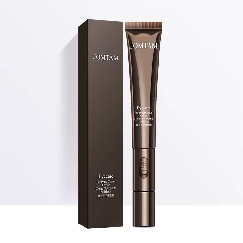 JOMTAM Eyecare Purifying Cream packaging for eye cream for puffiness and dark circles, designed for brightening and firming the eye area.