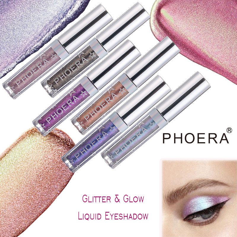 Glitter & Glow Liquid Eyeshadow – 12 Holographic Shades - Charms