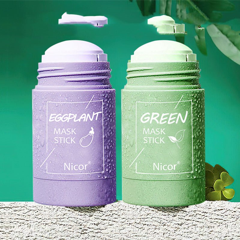 Green Tea Clay Mask Stick | Detox, Purify & Control Oil | Pure Bloom Skin - Charms