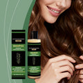 keratin strengthening shampoo packaging design with rosemary and hydrolyzed keratin for soft and fluffy hair