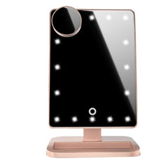 Makeup Mirror with LED Lights – Touch Screen, Bluetooth Speaker, 10X Magnifying Mirror, Adjustable Brightness - Charms
