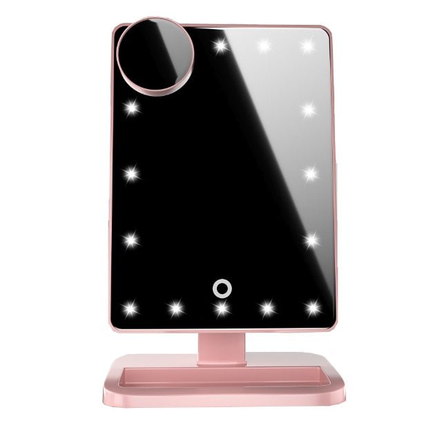 Makeup Mirror with LED Lights – Touch Screen, Bluetooth Speaker, 10X Magnifying Mirror, Adjustable Brightness - Charms