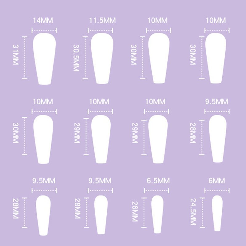 Press - On Nails Tips – Detachable Wearable False Nails, Ready - to - Use Artificial Fingernails - Charms