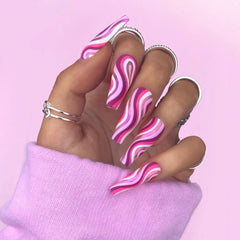 Press - On Nails Tips – Detachable Wearable False Nails, Ready - to - Use Artificial Fingernails - Charms