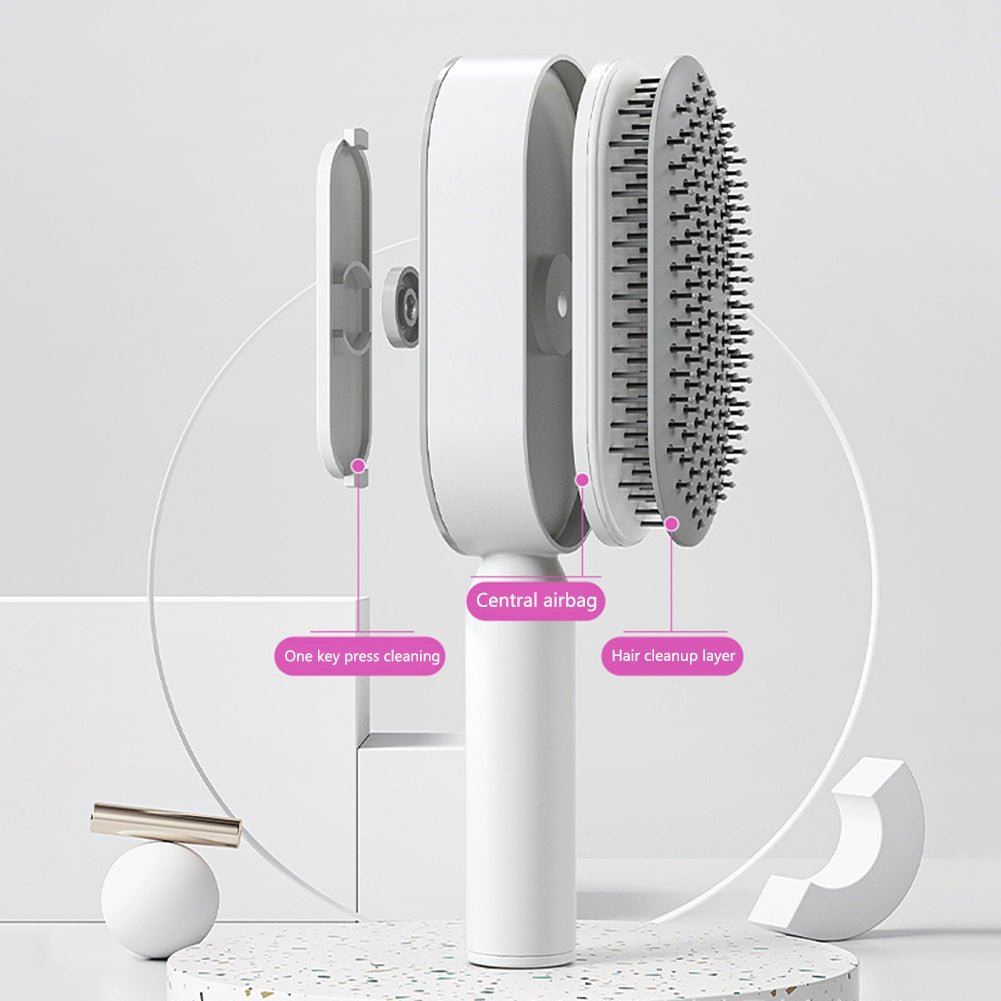 Pro Smooth Hairbrush – Anti - Static, Scalp Massage & Self - Cleaning Design - Charms