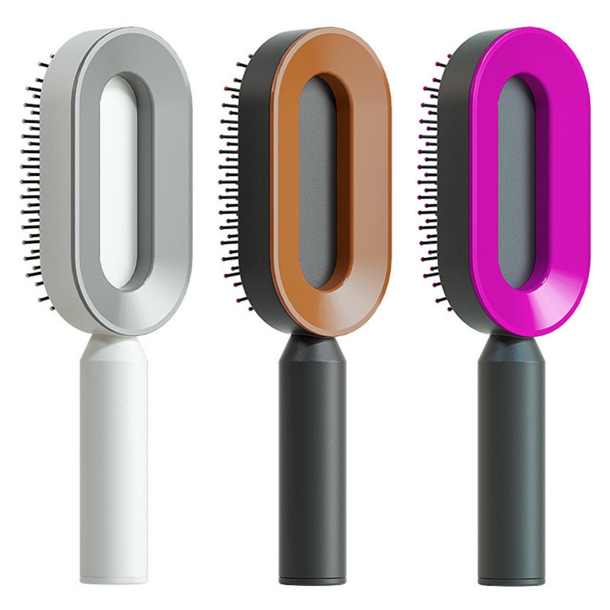 Pro Smooth Hairbrush – Anti - Static, Scalp Massage & Self - Cleaning Design - Charms