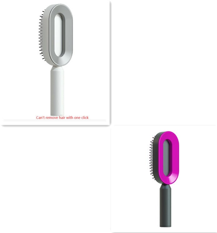 Pro Smooth Hairbrush – Anti - Static, Scalp Massage & Self - Cleaning Design - Charms