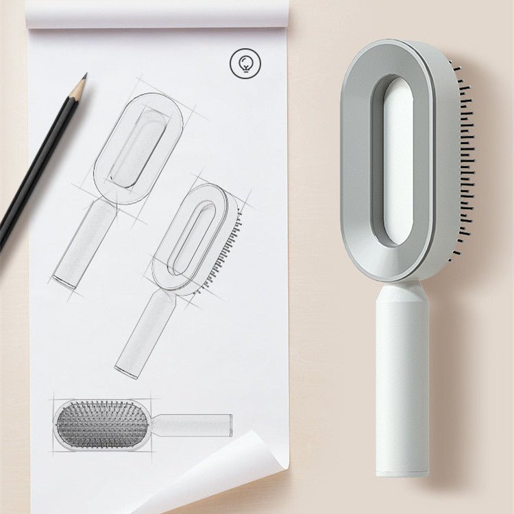 Pro Smooth Hairbrush – Anti - Static, Scalp Massage & Self - Cleaning Design - Charms