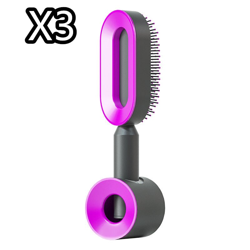Pro Smooth Hairbrush – Anti - Static, Scalp Massage & Self - Cleaning Design - Charms