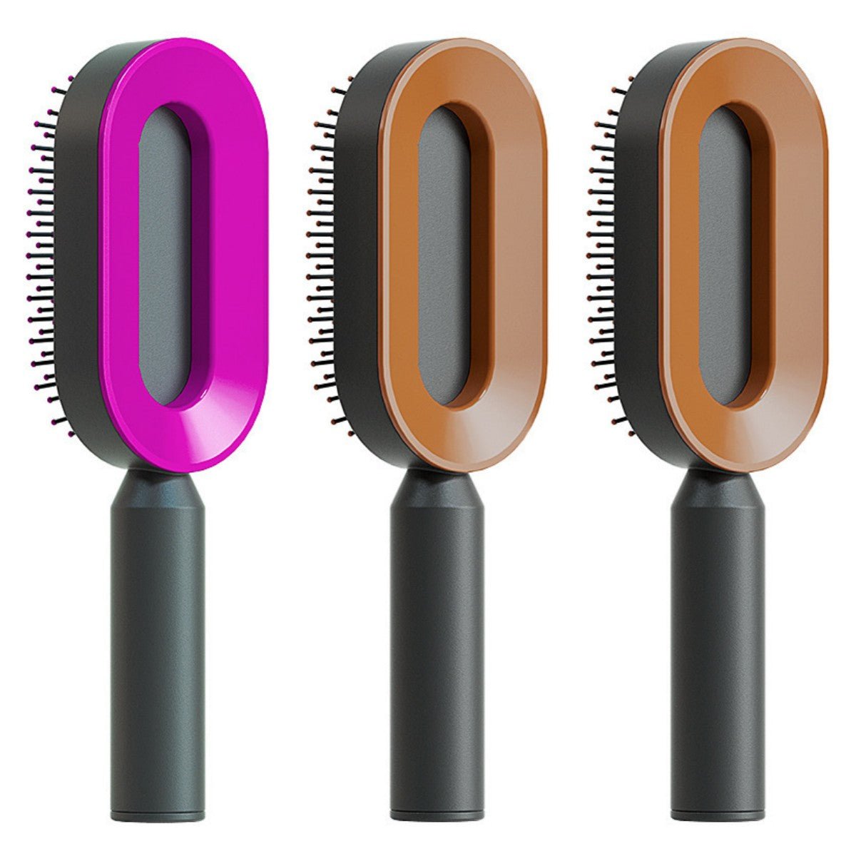 Pro Smooth Hairbrush – Anti - Static, Scalp Massage & Self - Cleaning Design - Charms