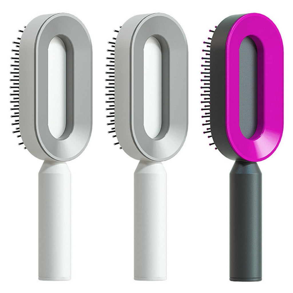 Pro Smooth Hairbrush – Anti - Static, Scalp Massage & Self - Cleaning Design - Charms