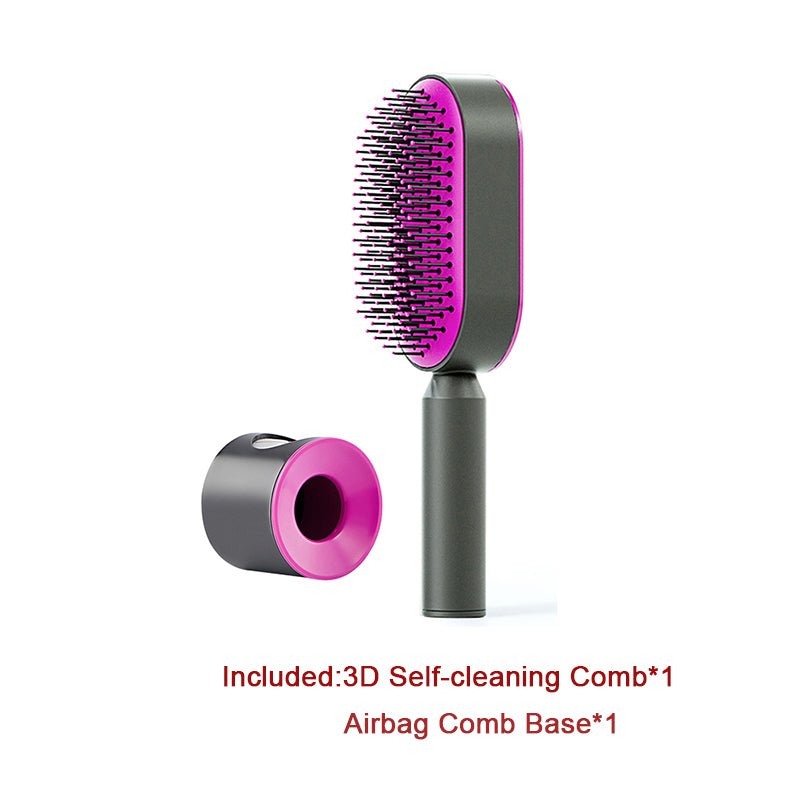 Pro Smooth Hairbrush – Anti - Static, Scalp Massage & Self - Cleaning Design - Charms