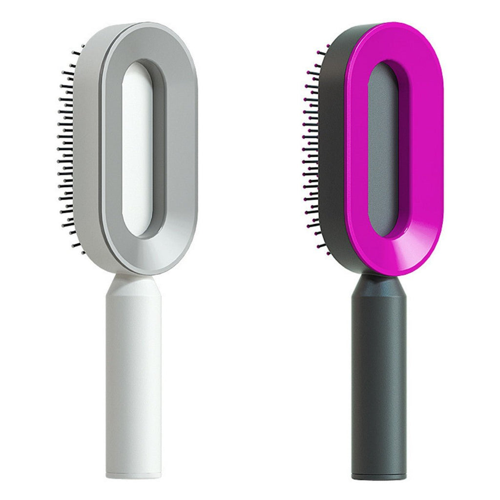 Pro Smooth Hairbrush – Anti - Static, Scalp Massage & Self - Cleaning Design - Charms
