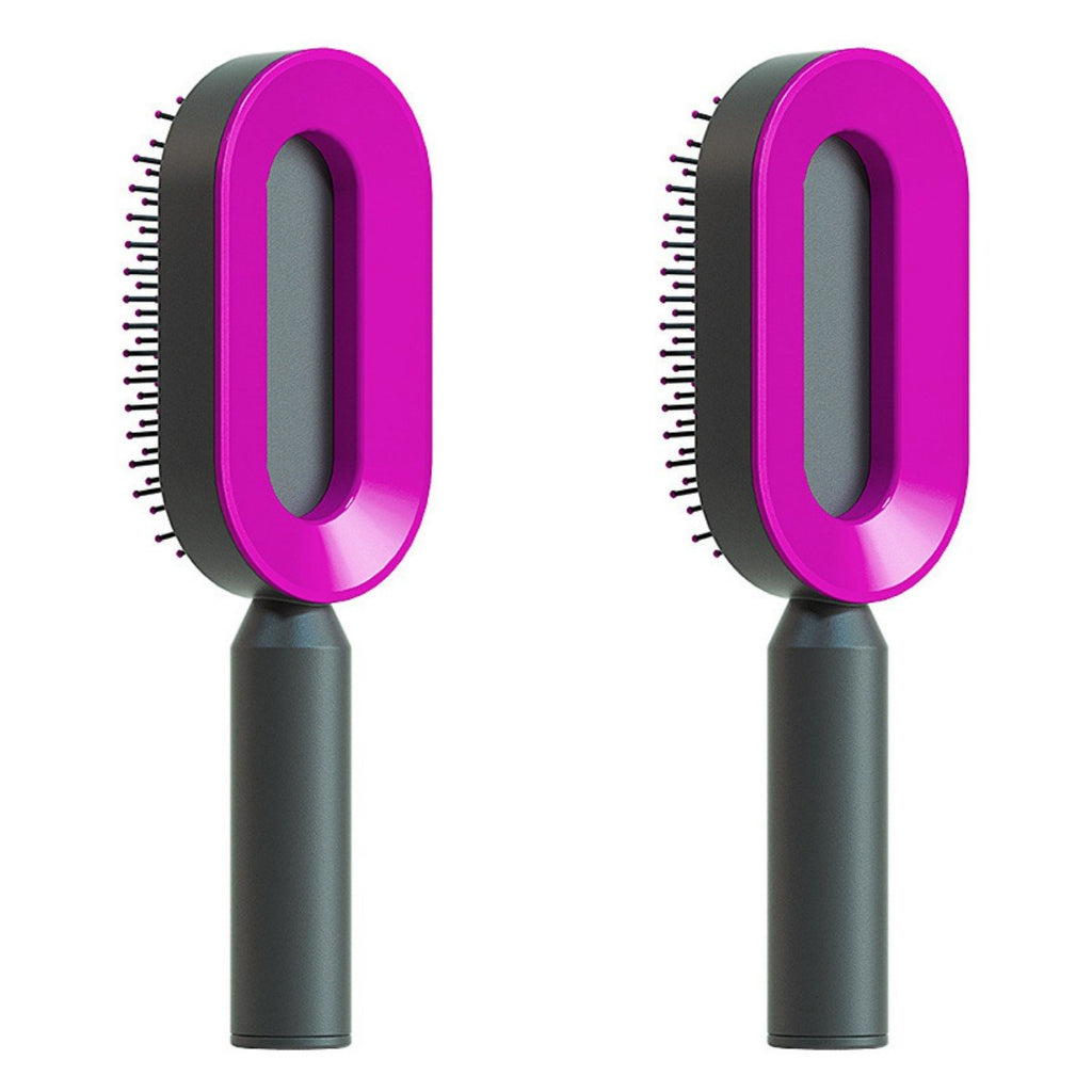 Pro Smooth Hairbrush – Anti - Static, Scalp Massage & Self - Cleaning Design - Charms