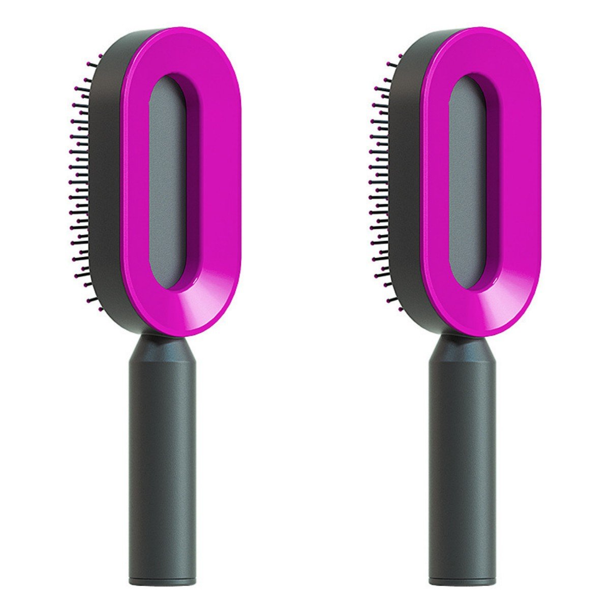 Pro Smooth Hairbrush – Anti - Static, Scalp Massage & Self - Cleaning Design - Charms