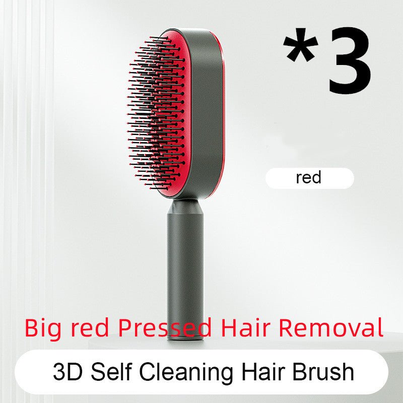 Pro Smooth Hairbrush – Anti - Static, Scalp Massage & Self - Cleaning Design - Charms