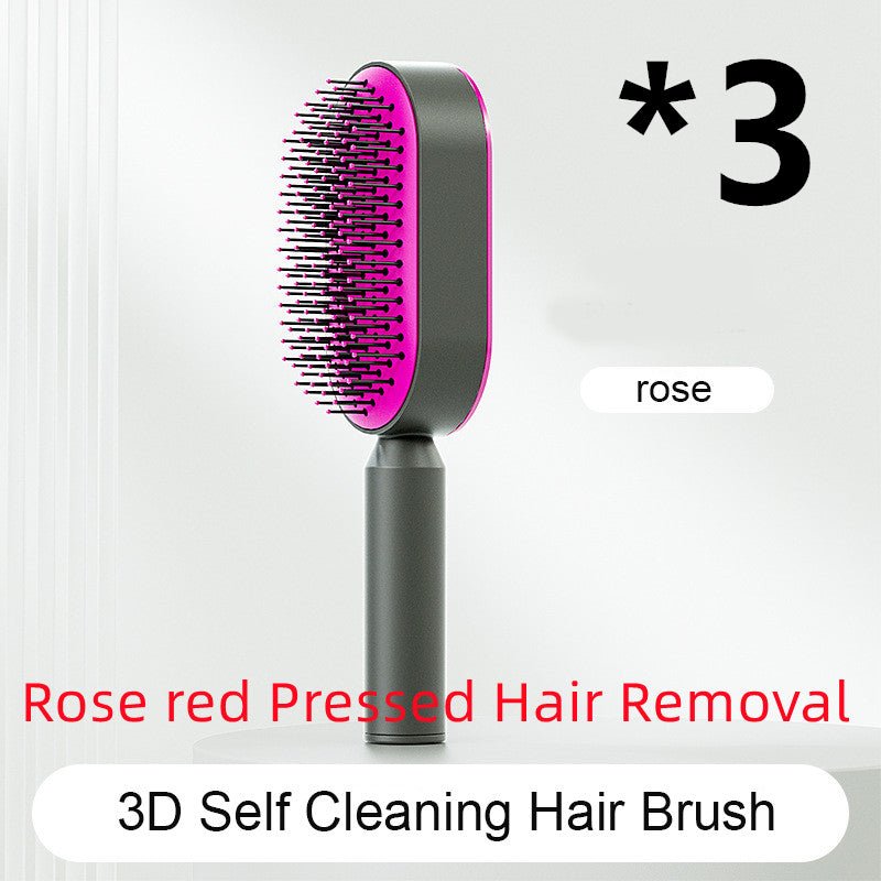 Pro Smooth Hairbrush – Anti - Static, Scalp Massage & Self - Cleaning Design - Charms