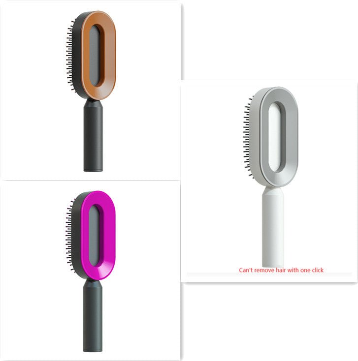 Pro Smooth Hairbrush – Anti - Static, Scalp Massage & Self - Cleaning Design - Charms