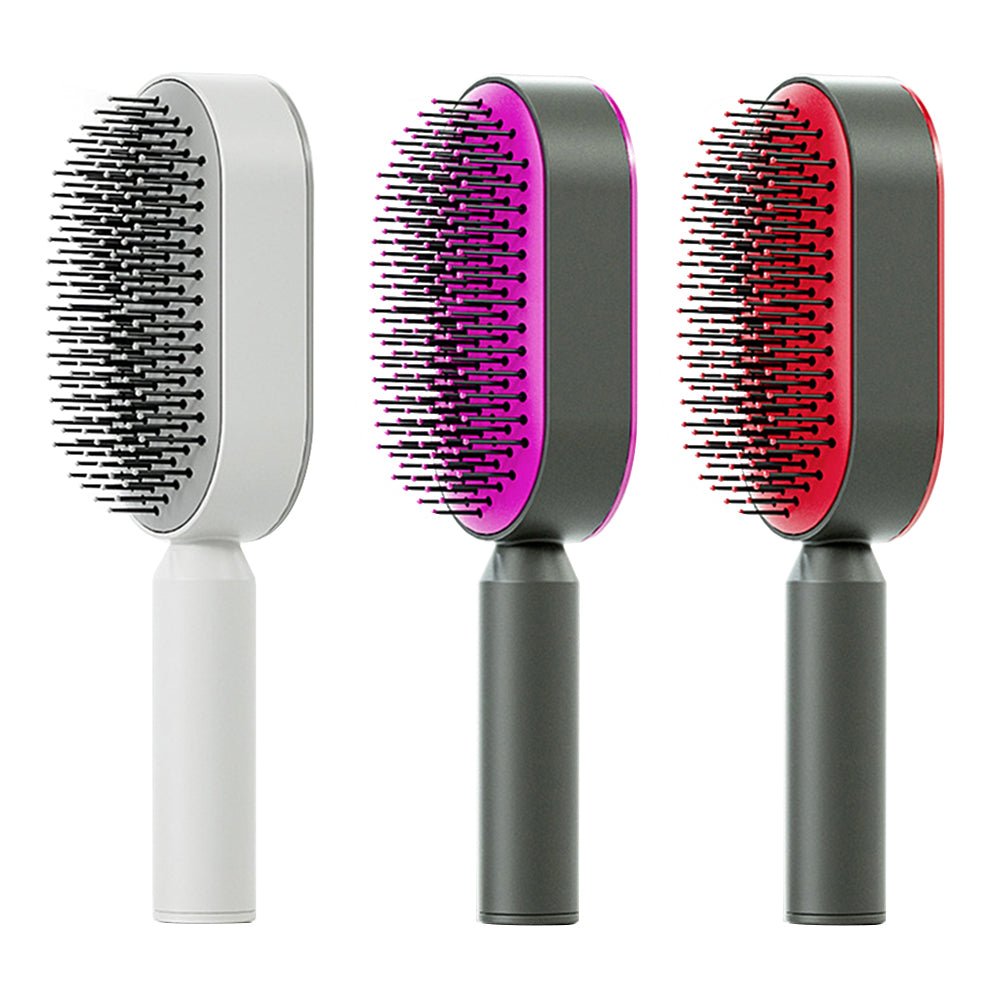 Pro Smooth Hairbrush – Anti - Static, Scalp Massage & Self - Cleaning Design - Charms