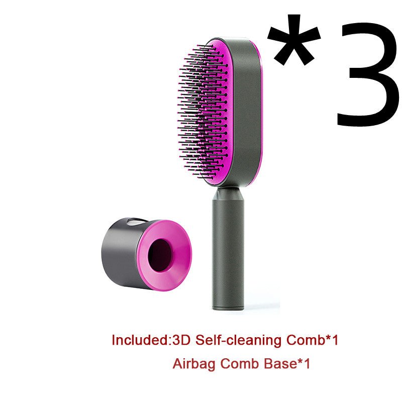 Pro Smooth Hairbrush – Anti - Static, Scalp Massage & Self - Cleaning Design - Charms