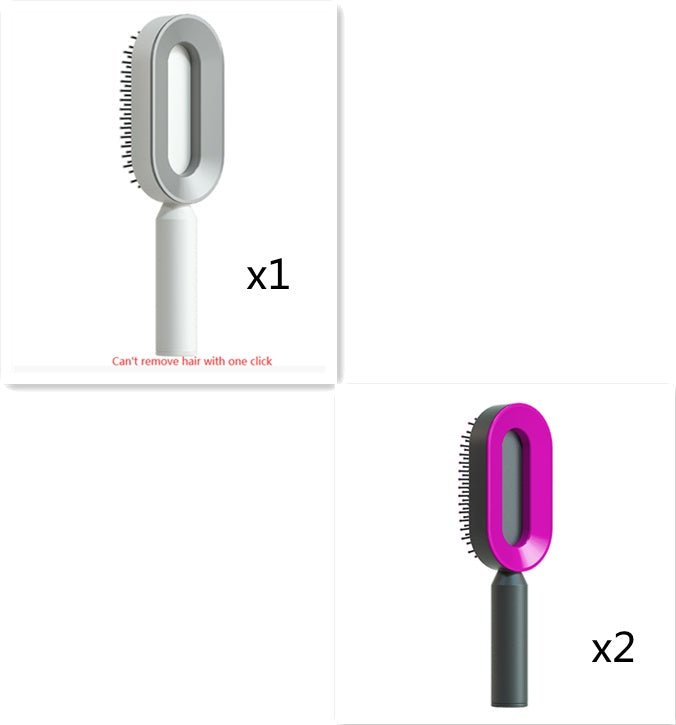 Pro Smooth Hairbrush – Anti - Static, Scalp Massage & Self - Cleaning Design - Charms