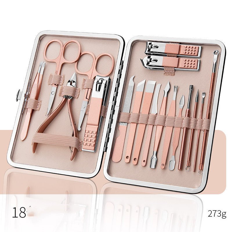 Professional Nail Clippers Set – Manicure Pedicure Kit with Scissors, Cuticle Nipper, Ear Pick & Nail Trimmer Tools - Charms