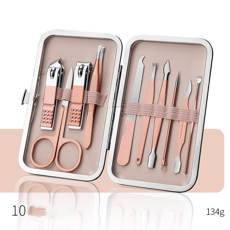 Professional Nail Clippers Set – Manicure Pedicure Kit with Scissors, Cuticle Nipper, Ear Pick & Nail Trimmer Tools - Charms