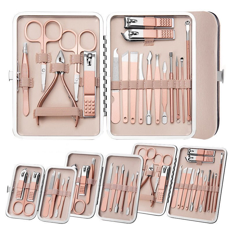 Professional Nail Clippers Set – Manicure Pedicure Kit with Scissors, Cuticle Nipper, Ear Pick & Nail Trimmer Tools - Charms