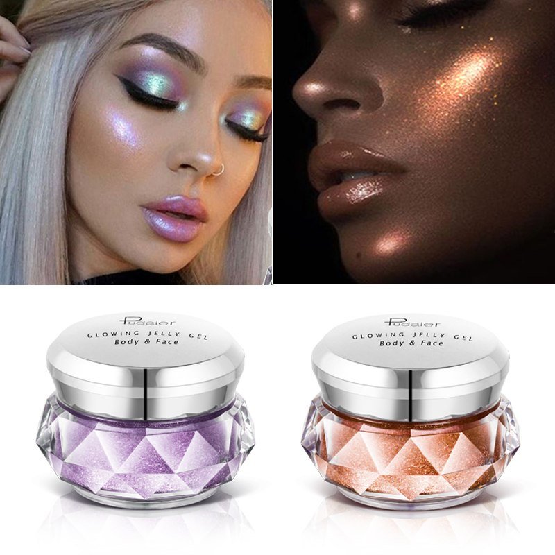 Rainbow Jelly Highlighter Gel – Waterproof Glow Cream for Face & Body - Charms