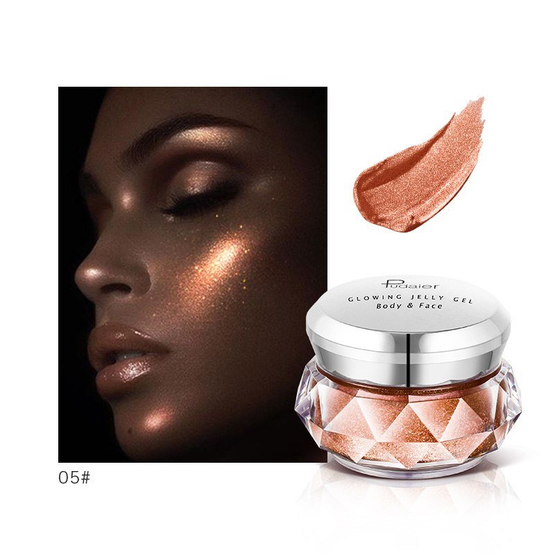 Rainbow Jelly Highlighter Gel – Waterproof Glow Cream for Face & Body - Charms