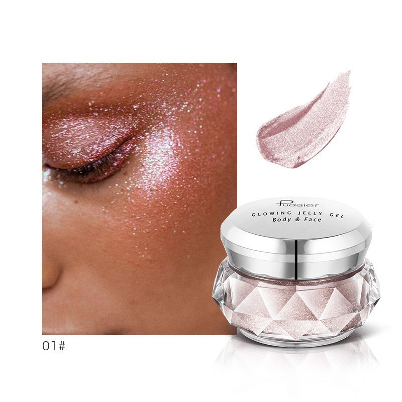 Rainbow Jelly Highlighter Gel – Waterproof Glow Cream for Face & Body - Charms