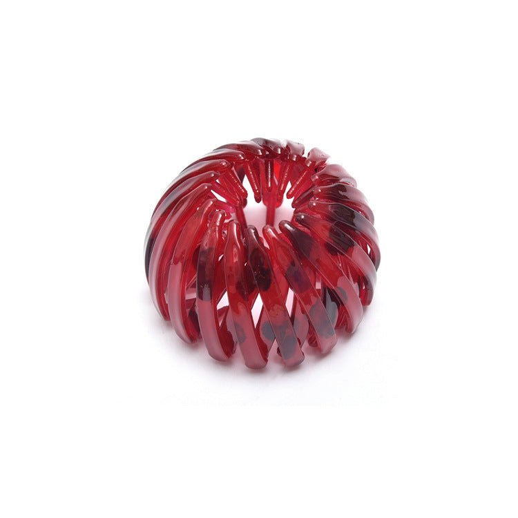 Rhinestone Bird’s Nest Hairpin – Ponytail Holder Clip - Charms