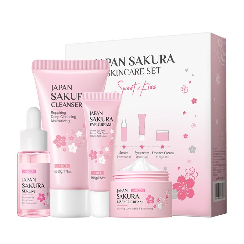 Sakura Glow 4 - Piece Skincare Set - Charms